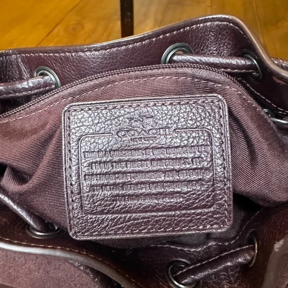 COACH Pristine Baby Mickie
Drawstring Shoulder Bag Suede - Picture 9 of 11